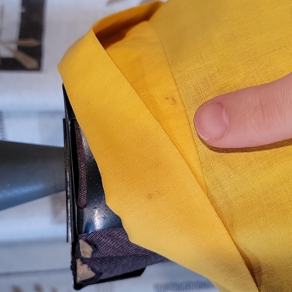 Vintage Yellow Pleat Dress - Picture 10 of 16